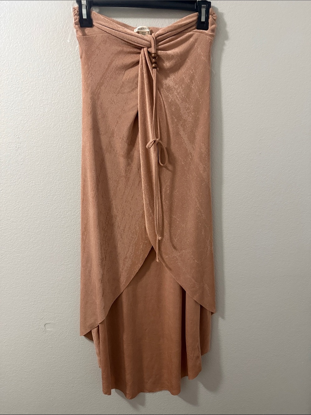 Bozzolo Blush Pink Wrap-Front Maxi Swim Coverup